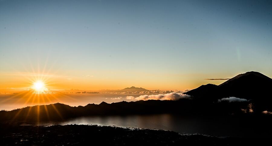 Sunrise from Mount Batur summit trek, Bali