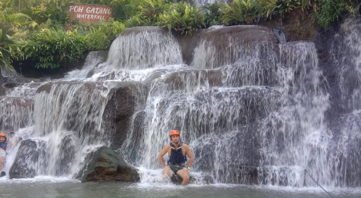 Waterfall stop on the Bedugul day tour, Bali